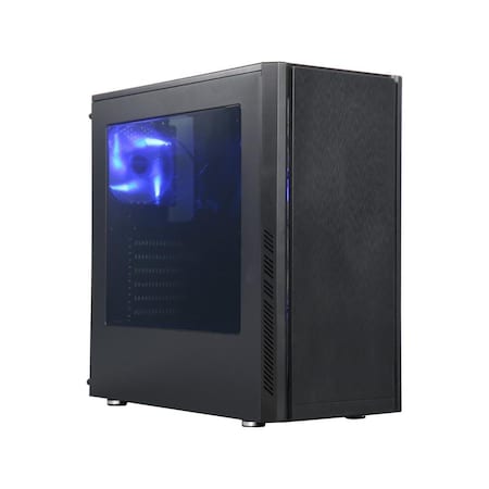 Diypc DIYPC DIY-BG01 USB 3.0 ATX Mid Tower Gaming Computer Case with Pre-Installed 3 x 120 mm Fans; Black DIY-BG01
